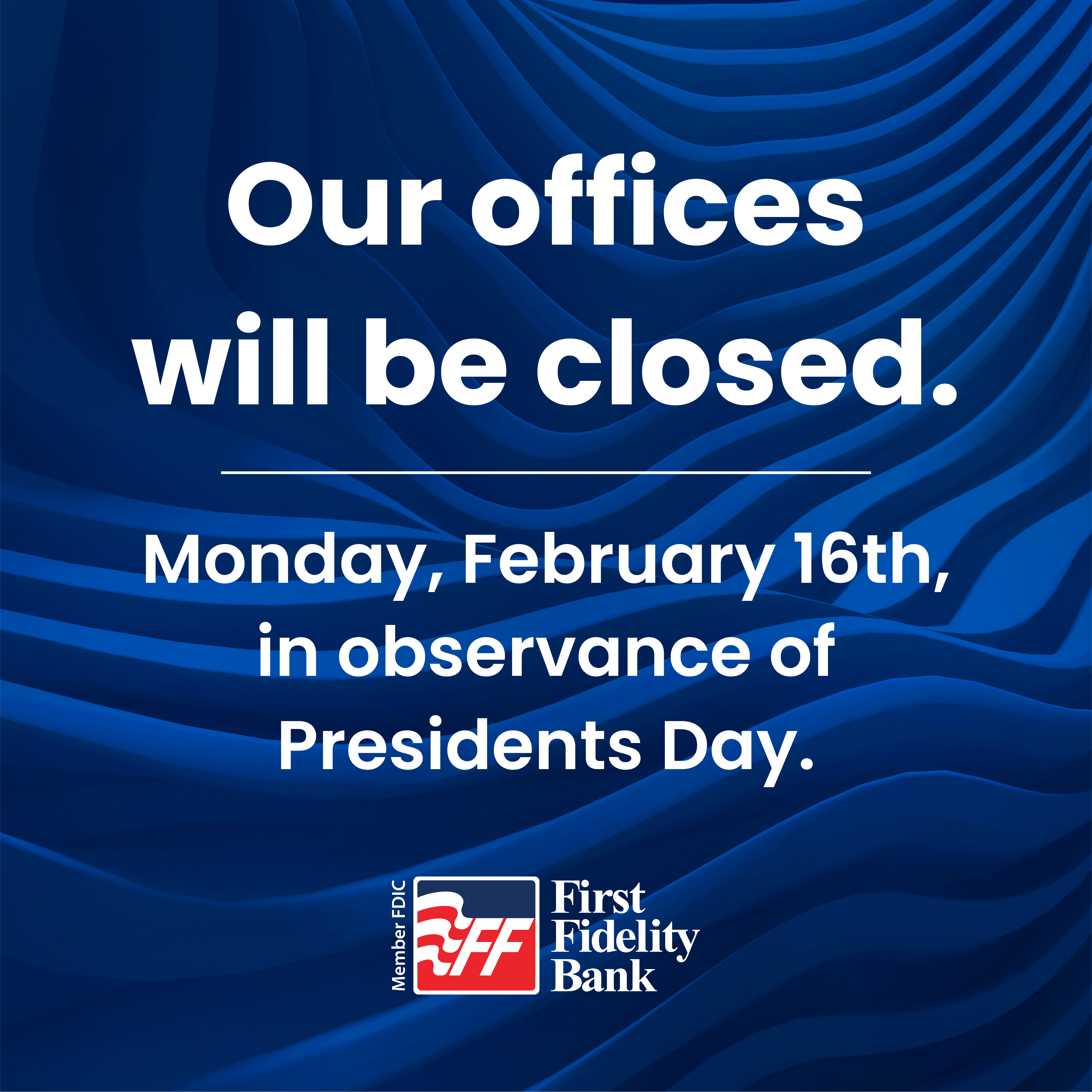 FFB will be closed on New Year's Day